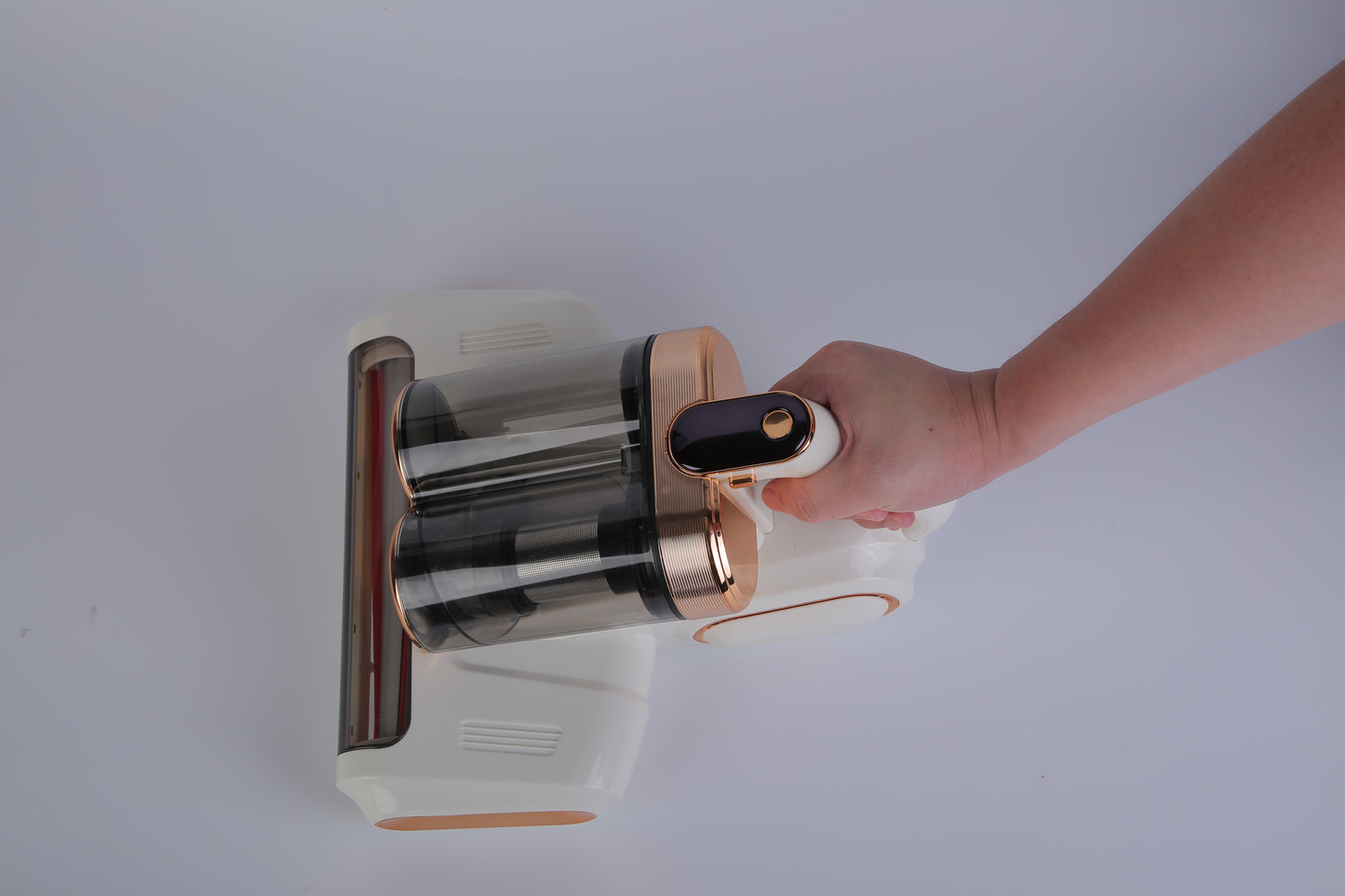 1Pc Mattress Vacuum Cleaner 16Kpa Bed Vacuum Cleaner Handheld Vacuums With Ultrasonic And UVC Light 18000 RPM Brushroll Rotation Dual Dust Bins Washable Filters For Bed Pillows Cribs Sofa